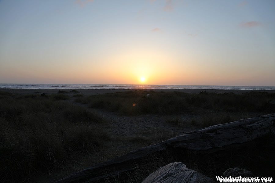 Sunset as Gold Bluffs Beach