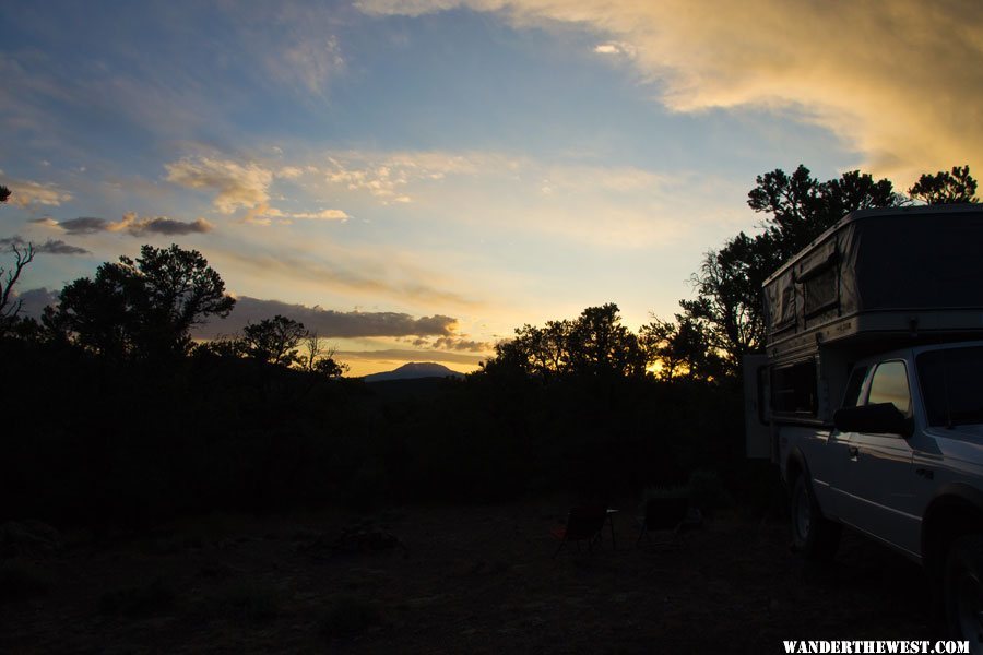 Sunset at Toquima Campground