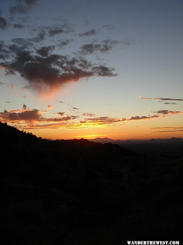 Sunset on Douglas Spring Trail