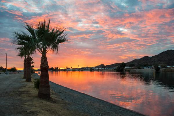 Sunset on the Colorado River, La Paz County Park, AZ