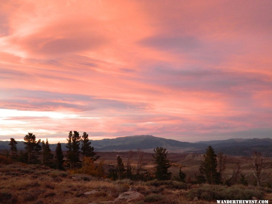 Sunset over camp