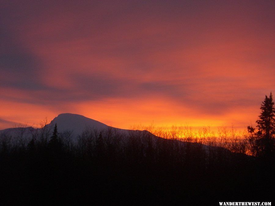 Sunset over Mount Sanford