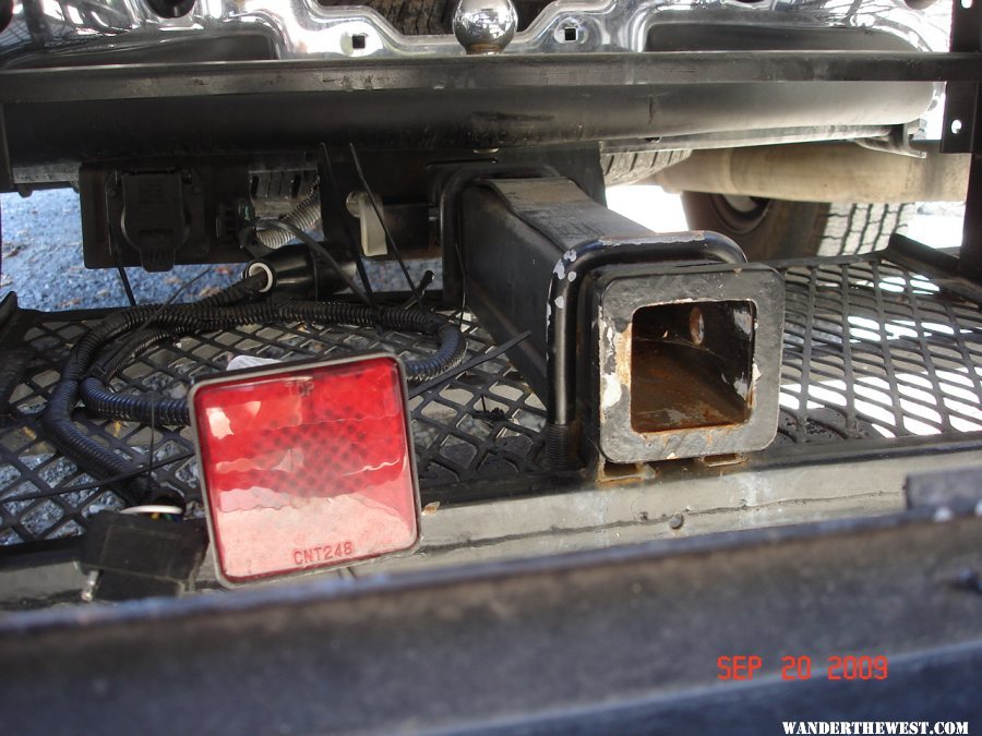 tail light and receiver extension