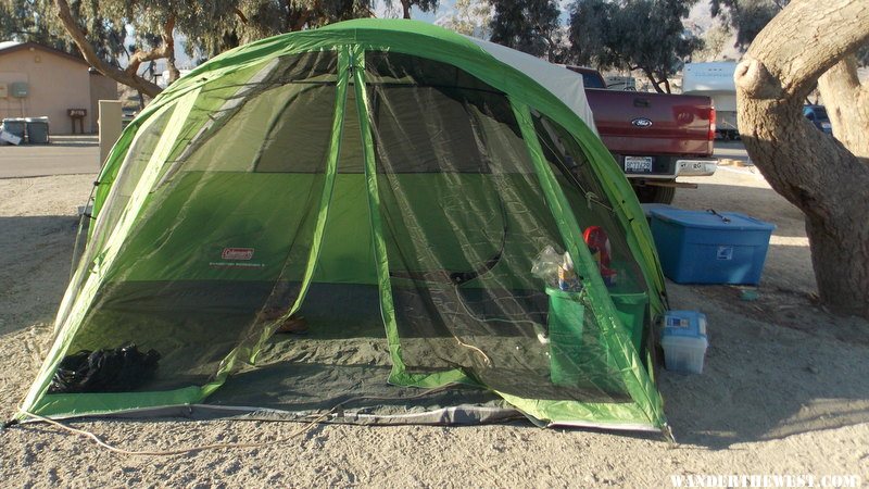 Tent at Lake cahuilla