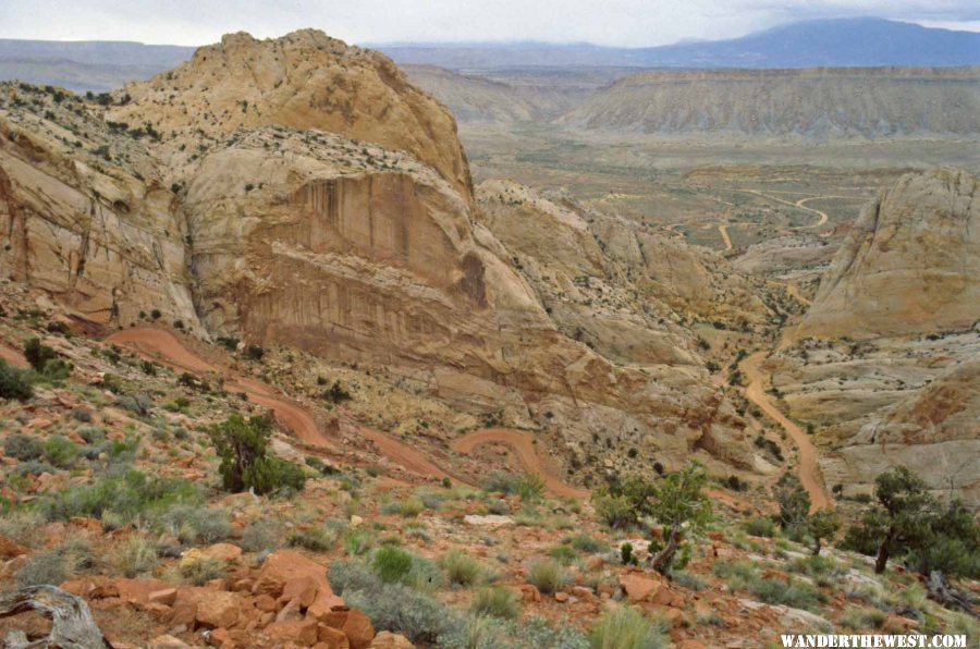 The Burr Trail switchbacks