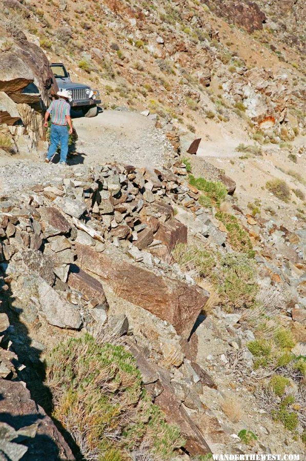 The Guide Checks the Road before the "3000 lb." Bridge