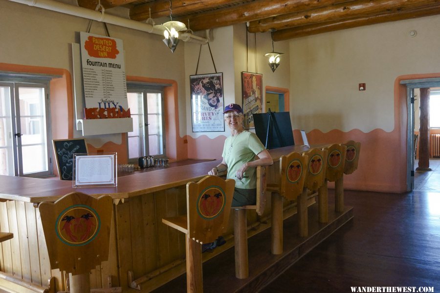 The original fountain counter - Painted Desert Inn