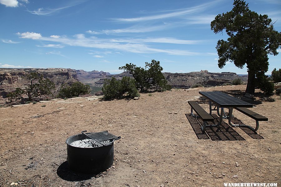 The Wedge - there are a few developed campgrounds on the rim