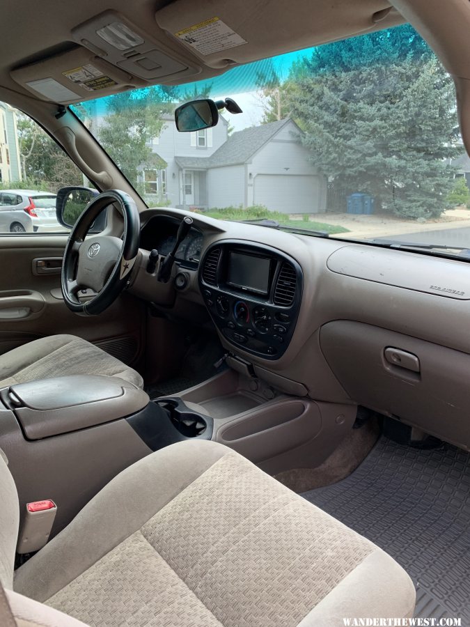 tundra front seats dash