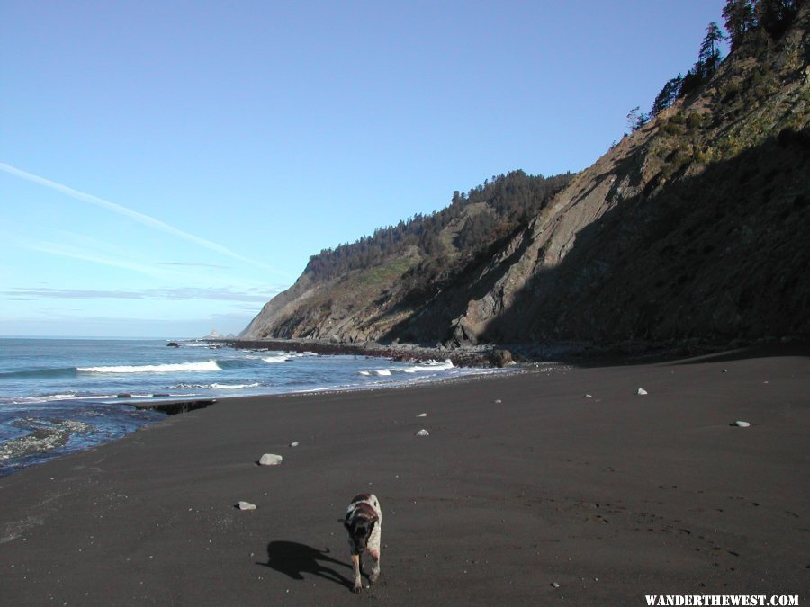 Usal Beach, looking North.