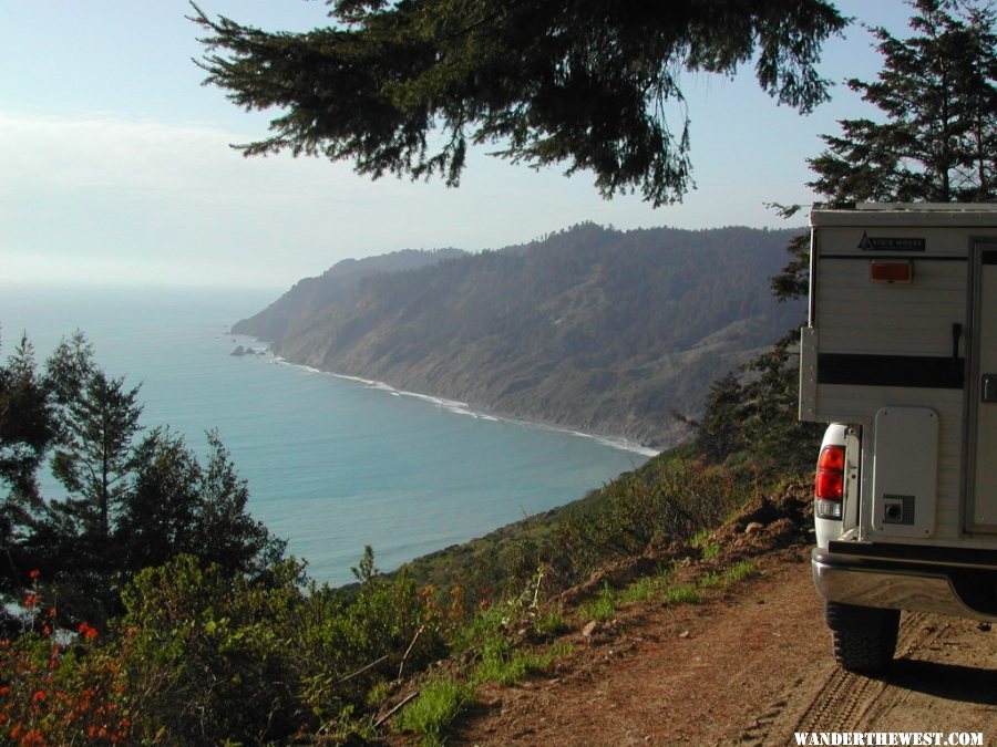 Usal Road, on the way to the campground.