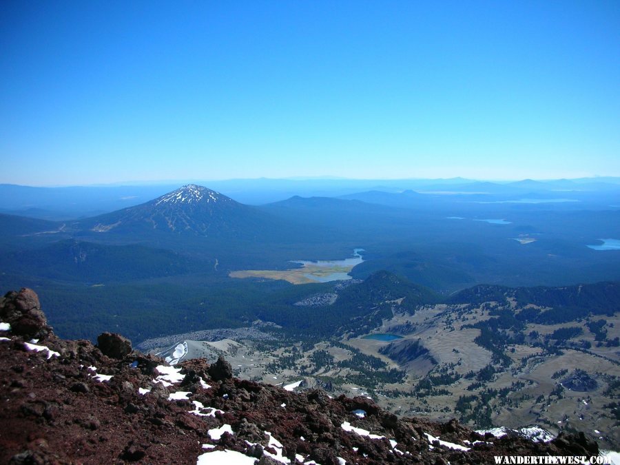 View of Mt. Bachelor from South Sister summit