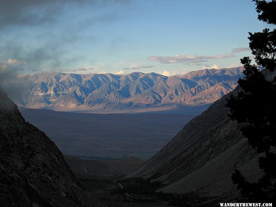 View of Owens Valley and the White Mountains from the Sierras