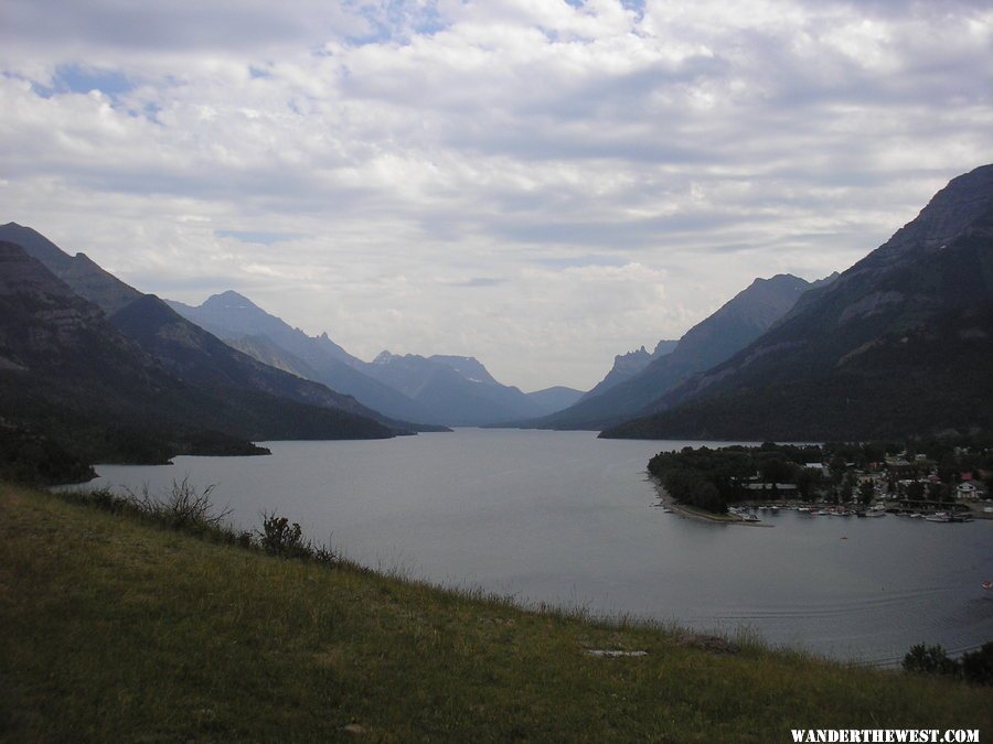 Waterton Lake and town