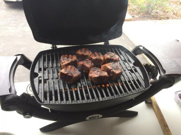 Weber Q 1200 is a great grill, lamb chops