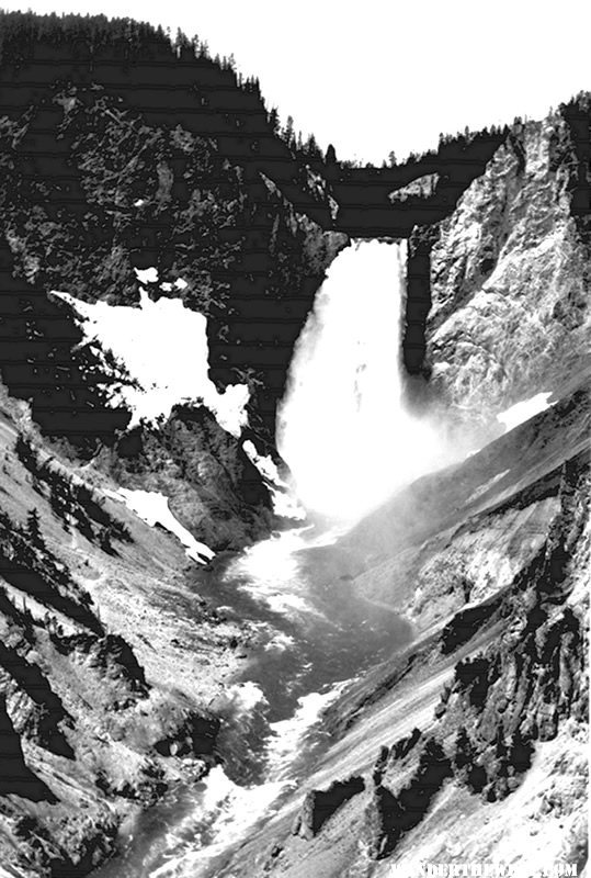 "Yellowstone Falls" by Ansel Adams, ca. 1933-1942